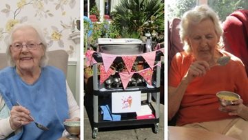 Musical ice-cream cart makes its debut at Oakhill House care home